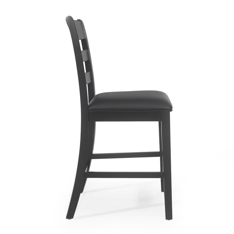 Farmhouse Upholstered Wood Counter Stools
