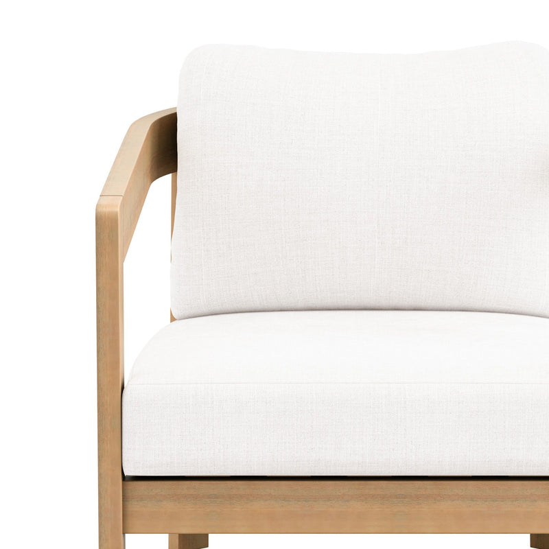 Wesley - Patio Club Chair With Cushion - White
