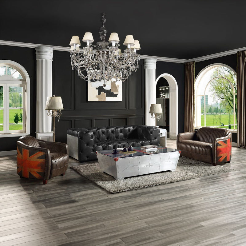 Brancaster - Chair - Antique Slate Top Grain Leather