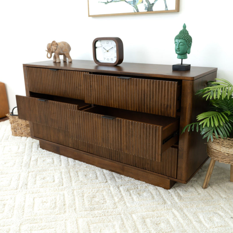 Lola - Dresser With 6 Drawers - Dark Brown