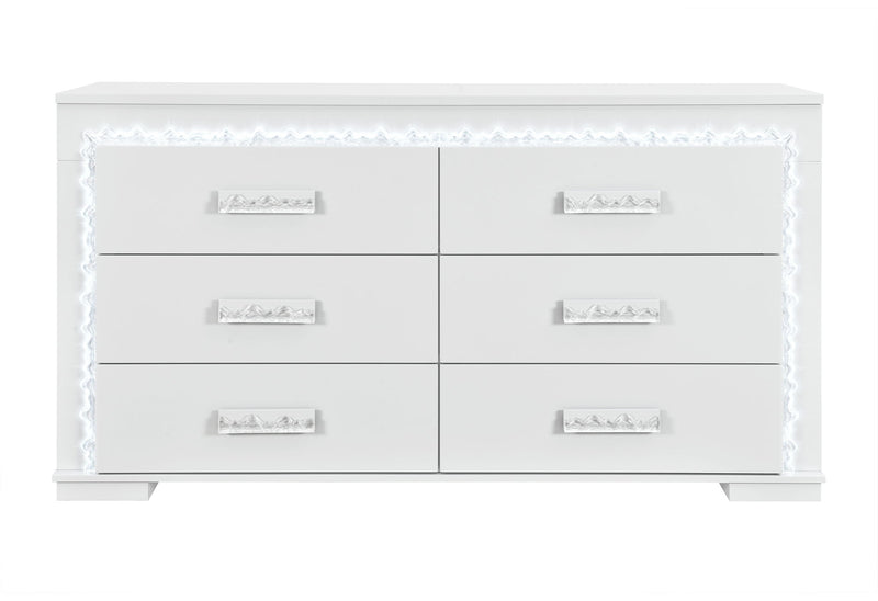 Naomi - 5 Piece Full Bedroom Set - Silver