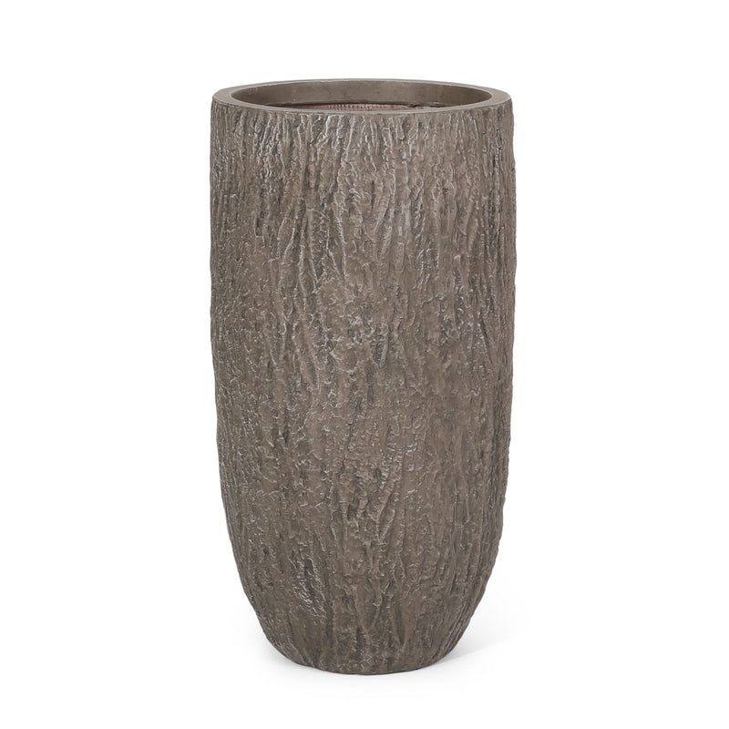 Magnesium Oxide Planter For Outdoor Use - Natural Wood