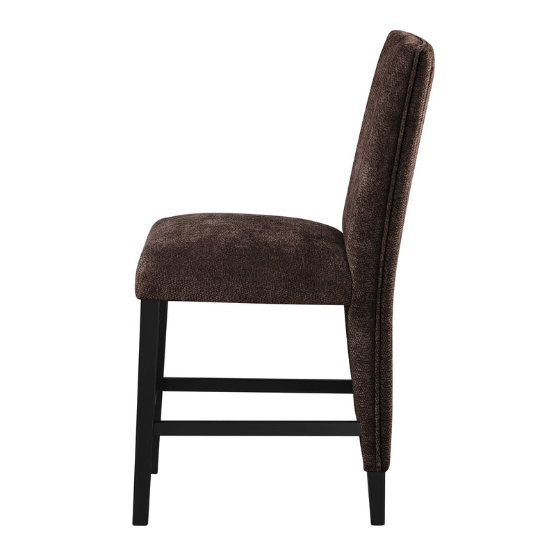 D12BT - 7 Piece Dining Room Set (Bar Table And 6 Bar Stools) - Black / Brown / White