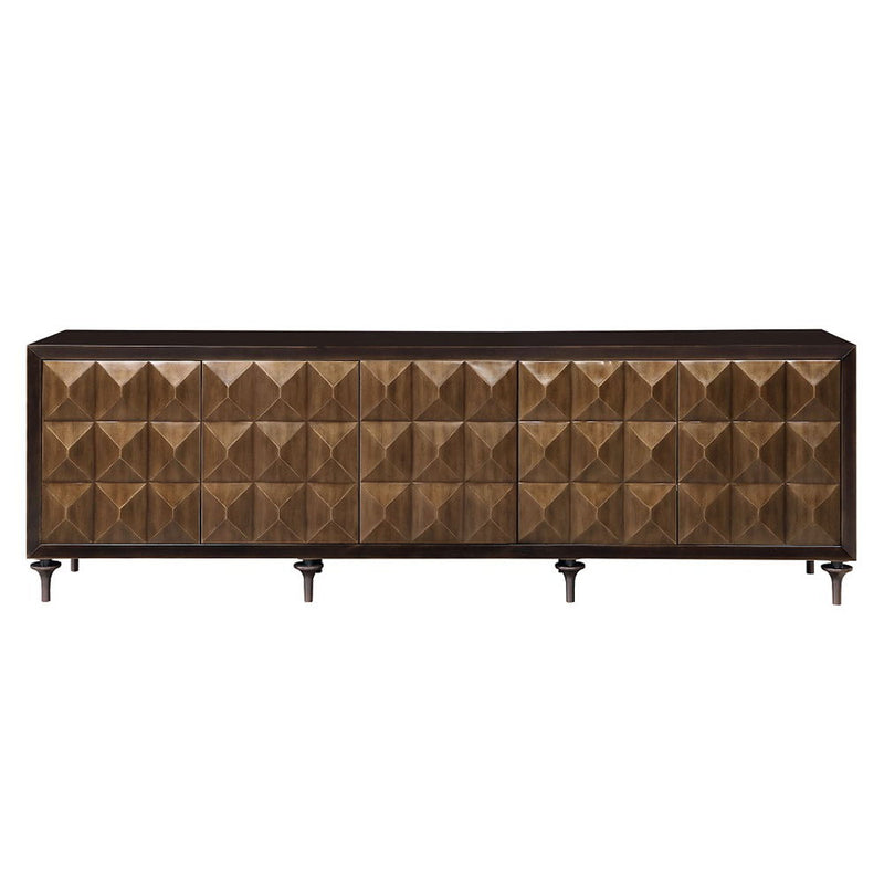 Diya - Console Cabinet - Forged Bronze & Espresso
