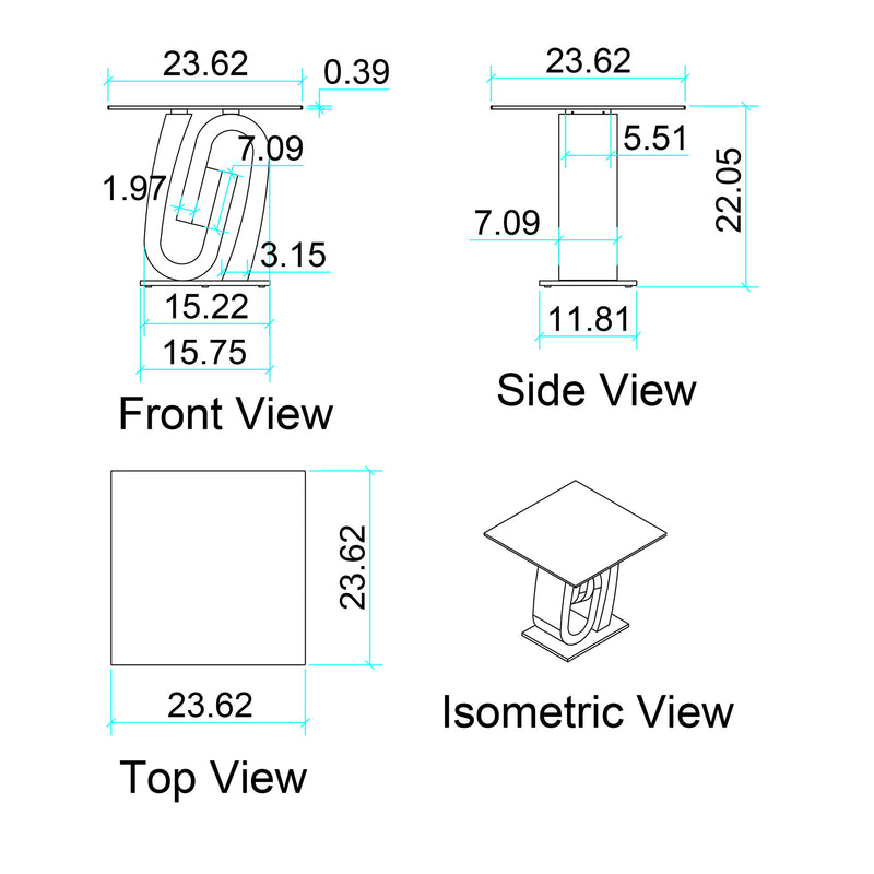 Chase - End Table Contemporary Design