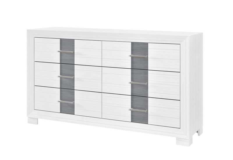 Optimus - 5 Piece Queen Bedroom Set - White