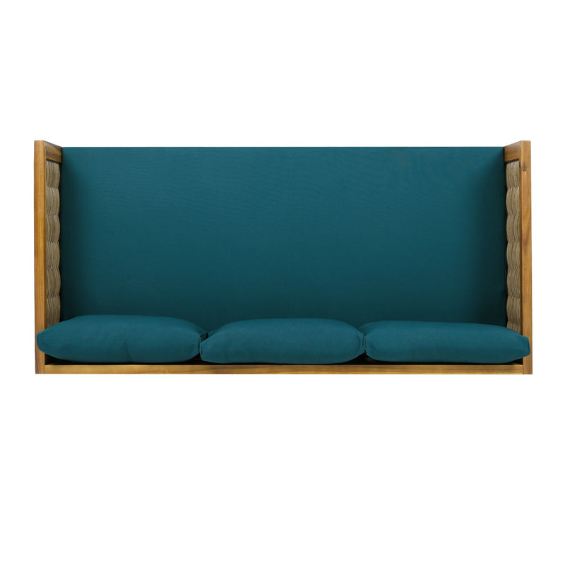 Claremont - 3 Seater Daybed Teak Acacia Wood Water Resistant Cushions