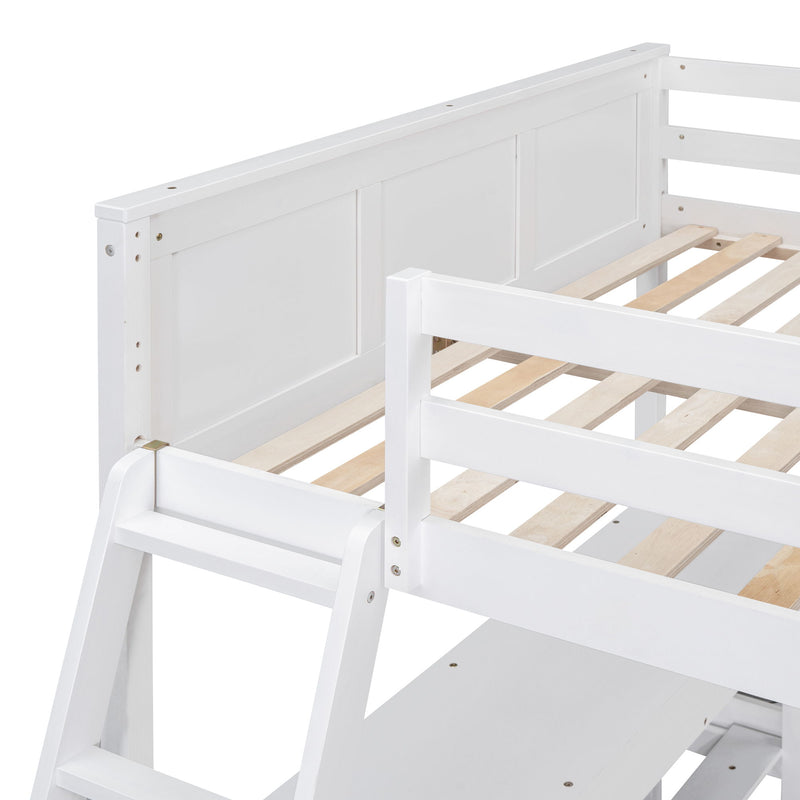 Full Over Full Bunk Bed With Desk