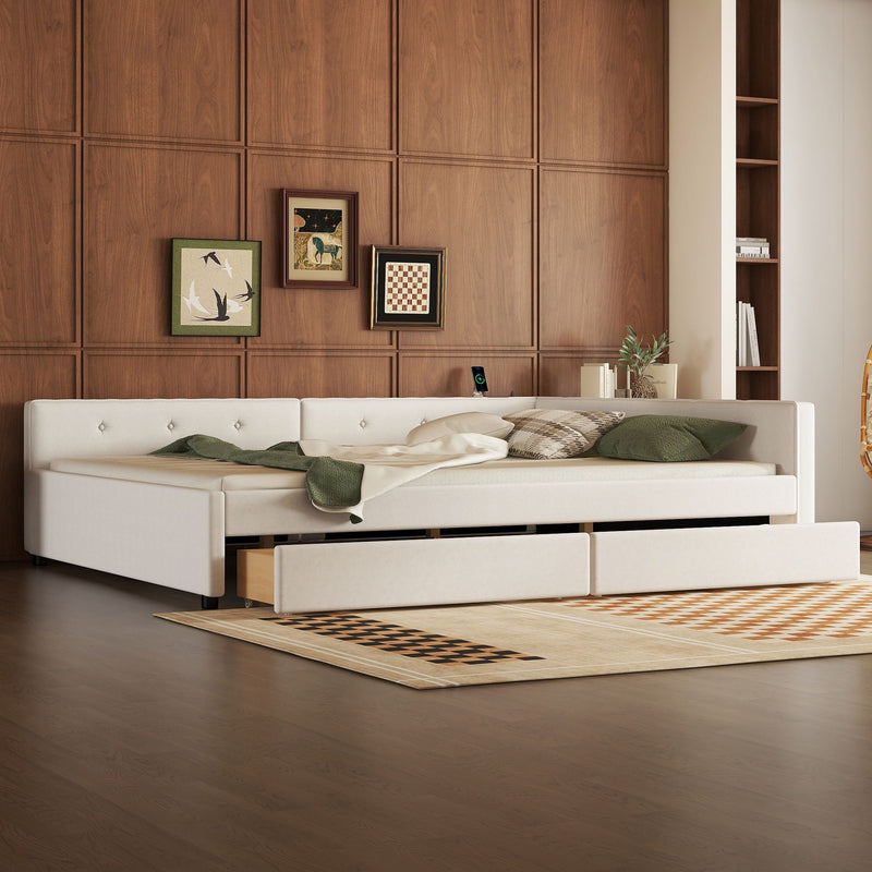 Platform Bed With USB Ports