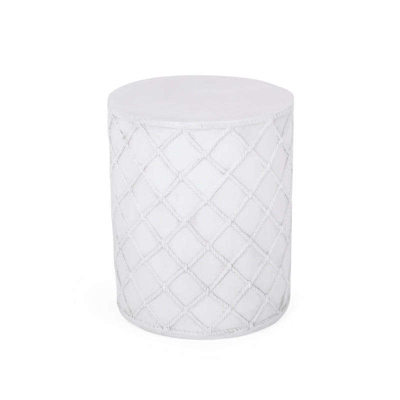 End Table, Outdoor - Antique White