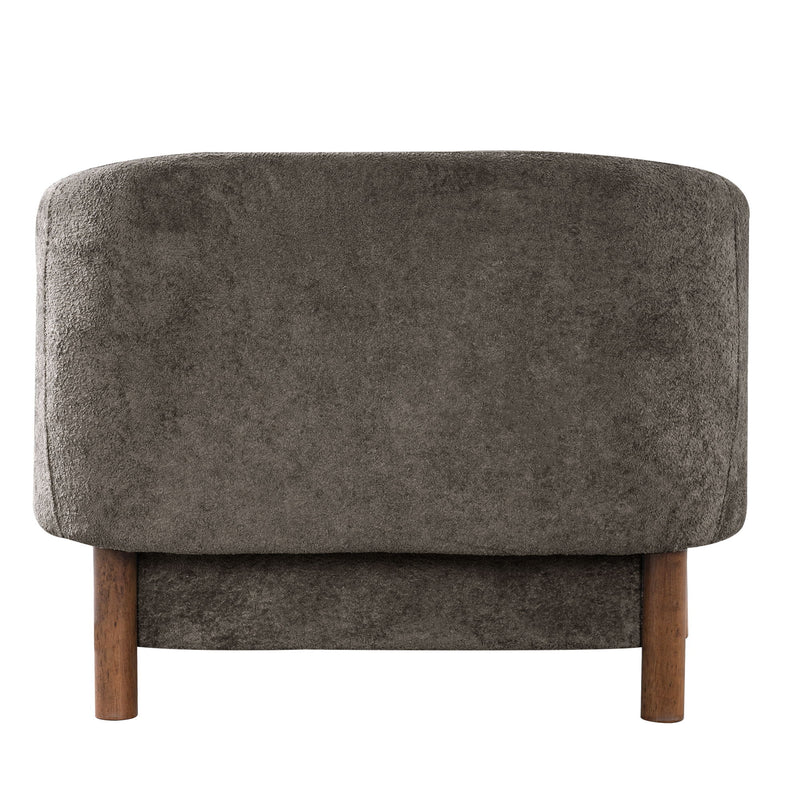 Modern Accent Chair With Recessed Arms And Tight Back