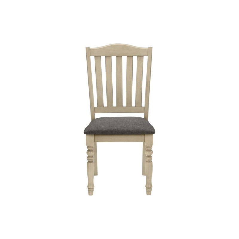 Dining Chair, Upholstered, Side, Transitional (Set of 2) - Gray