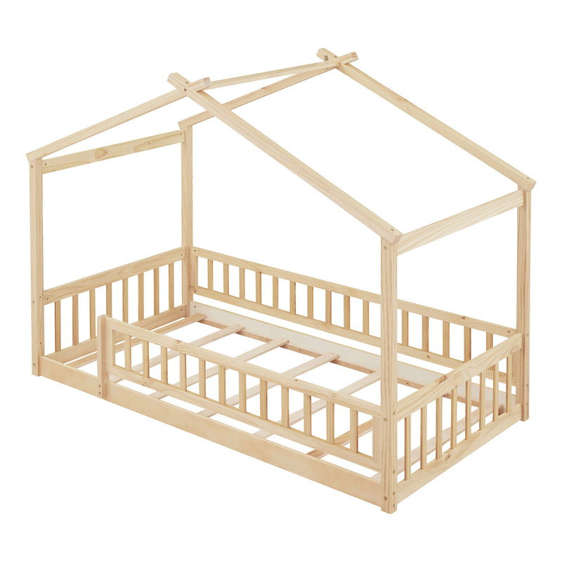 Bed House Bed Frame With Fence