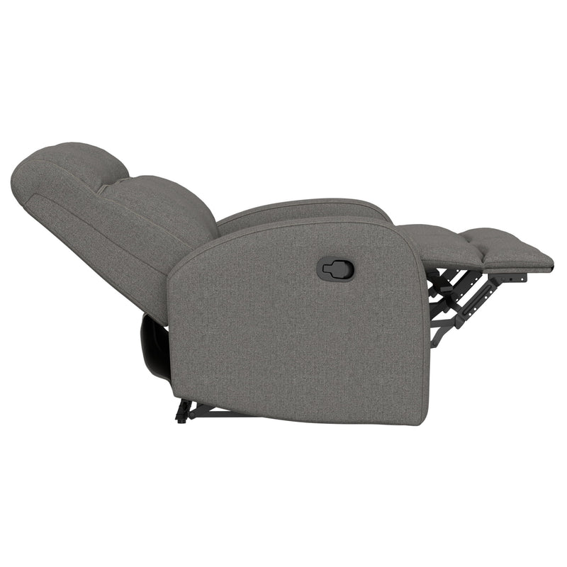 Manual Reclining Loveseat With Dual Seating Support For Living Room