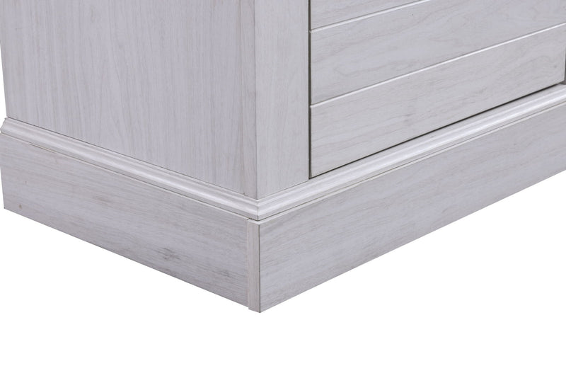 Terra - TV Stand Console With Fireplace - White Walnut