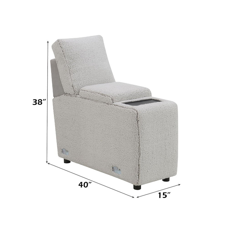 Tarrance - Modular Console With Wireless Charging & USB - Gray