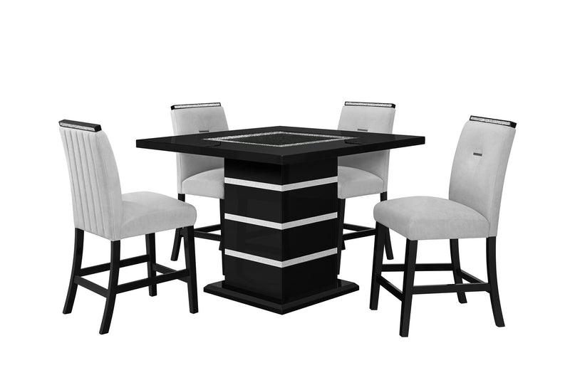 Monaco - Rectangular Bar Table - Black