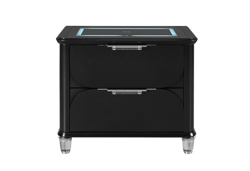 Lando - 5 Piece King Bedroom Set (Bed, Dresser & Mirror, Nightstand, Chest) - Black
