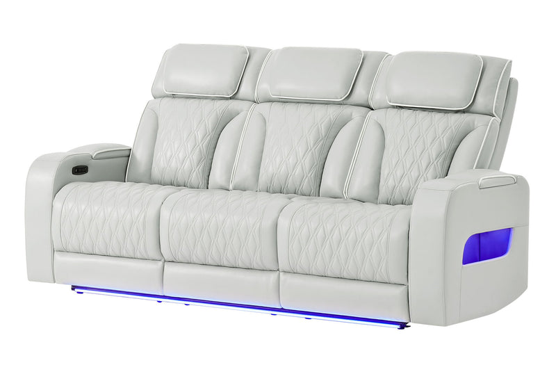 U8611 - 3 Piece Living Room Set (Sofa, Loveseat, Chair) - Silver