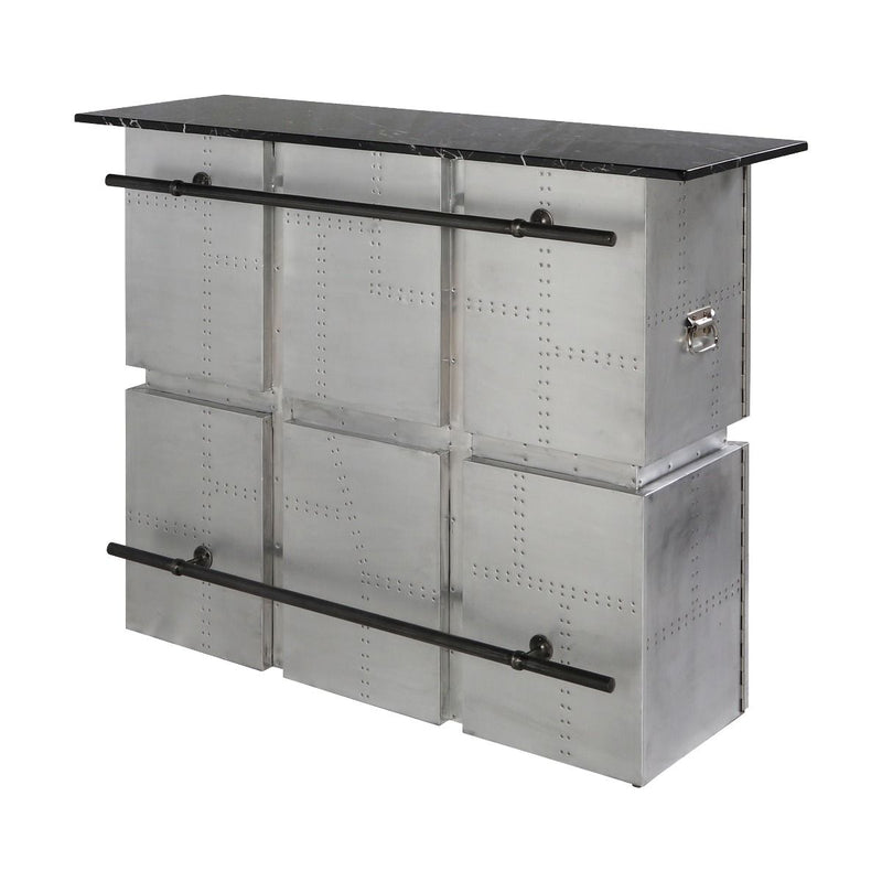 Brancaster - Bar Table With Marble Top - Marble Top & Aluminum