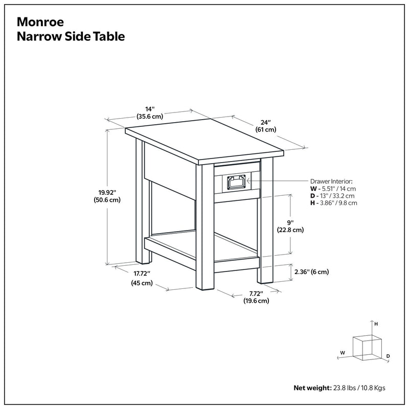 Monroe - Mesa auxiliar artesanal
