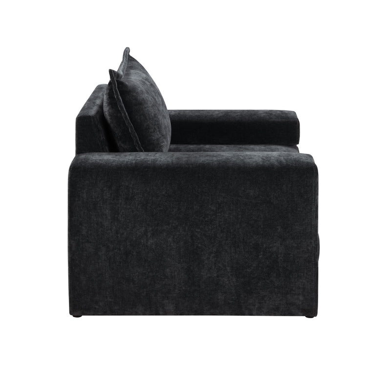 Upholstered Accent Chair With Wide Armrests And Ergonomic Back Support