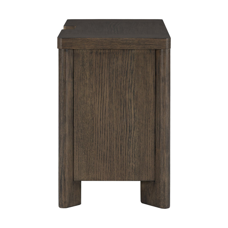 3 Drawer Nightstand With USB - Dark Oak