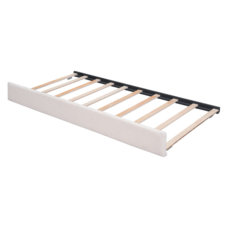 Upholstered Platform Bed With Trundle