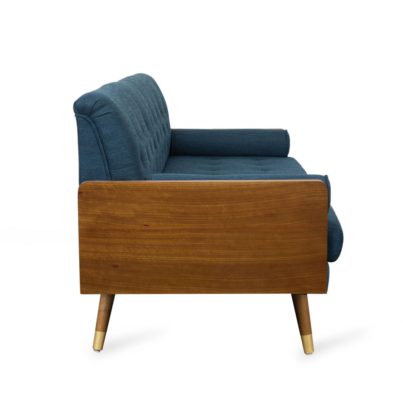 Aidan - Mid Century Modern Tufted Fabric Sofa