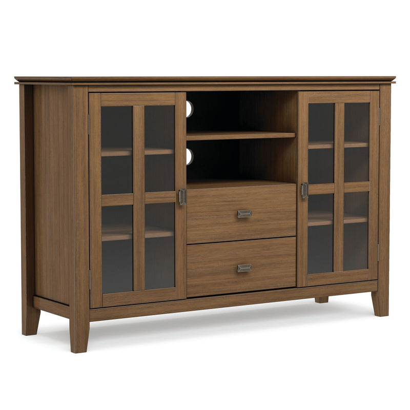 Artisan - Tall TV Media Stand - Rustic Natural Aged Brown