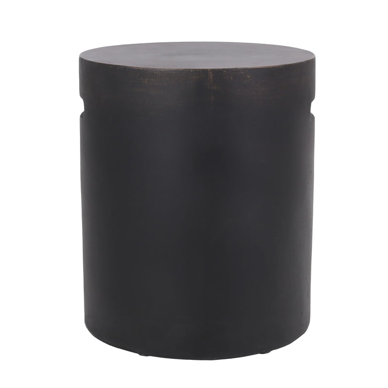 Outdoor End Table With Cutout Handle - Copper