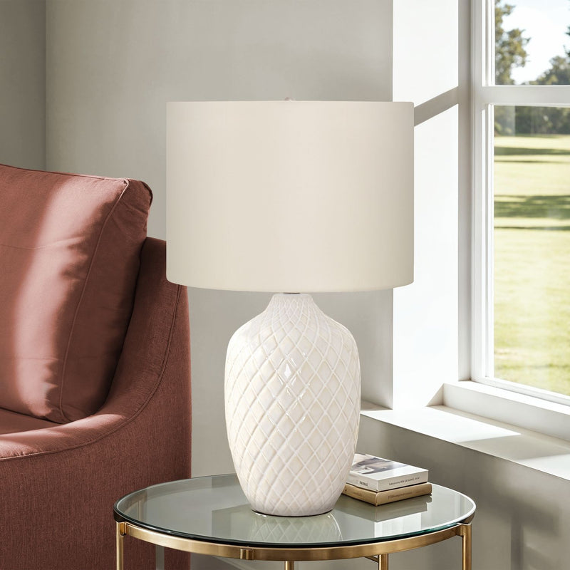 Iluminación, lámpara de mesa, transicional - crema