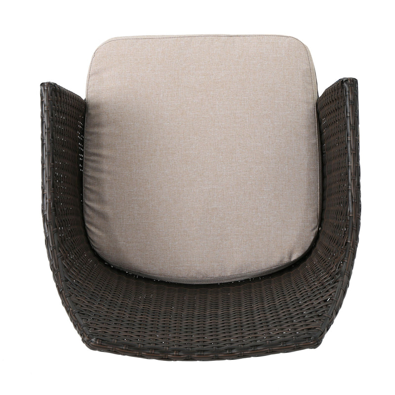 Kenneth - 3 Pieces Chat Set Outdoor Furniture - Brown Multi