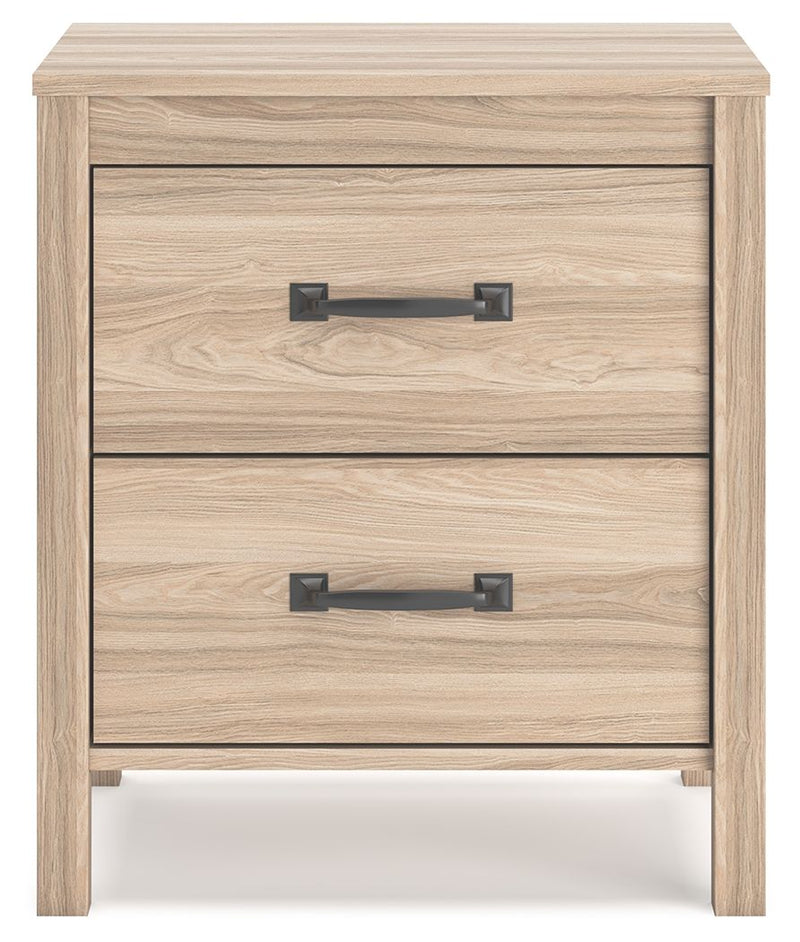 Battelle - Two Drawer Night Stand - Tan
