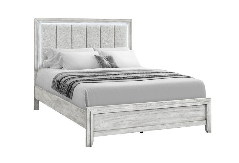 Elsie - 5 Piece Queen Bedroom Set - Light Gray