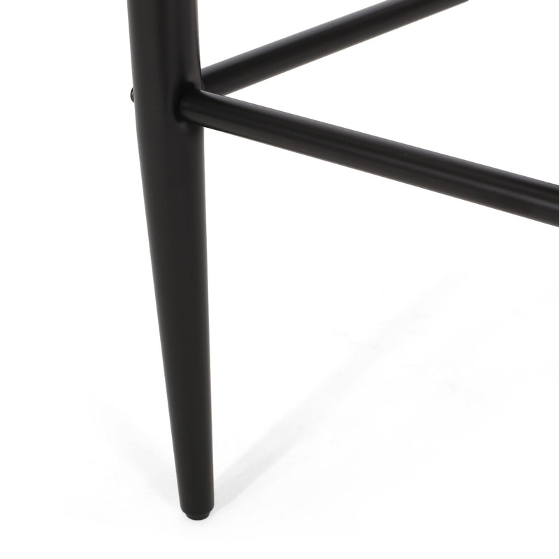Upholstered Bar Stools With Backs For Kitchen Island (Set of 2)