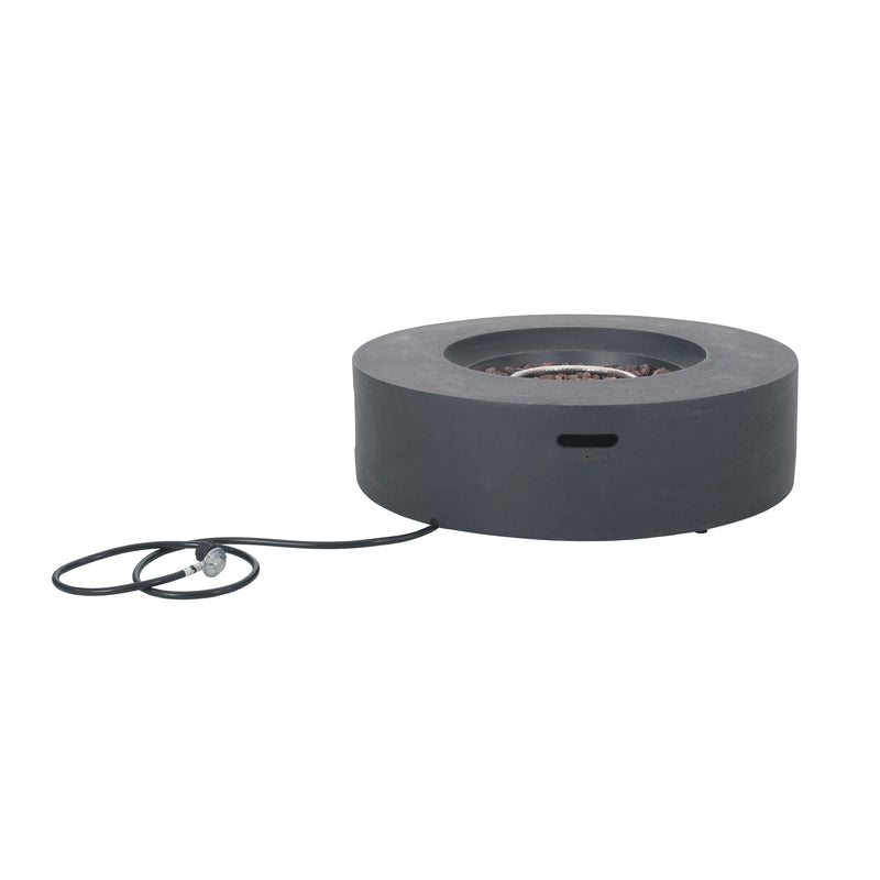 Modern Lightweight Concrete Outdoor Circular Fire Pit 50, 000 Btu