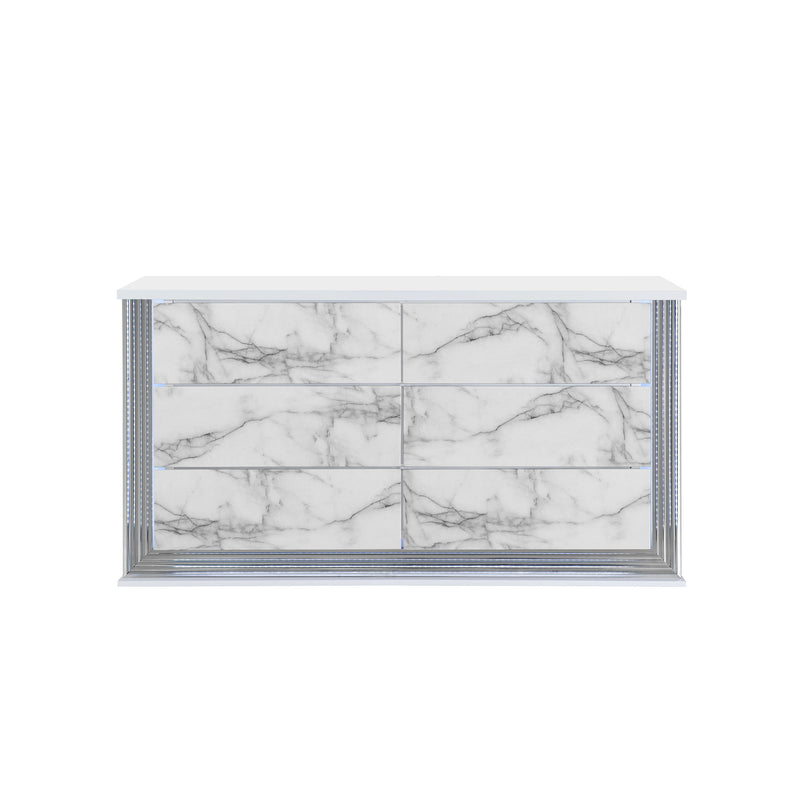 Moon - Dresser With LED Lighting - Marble
