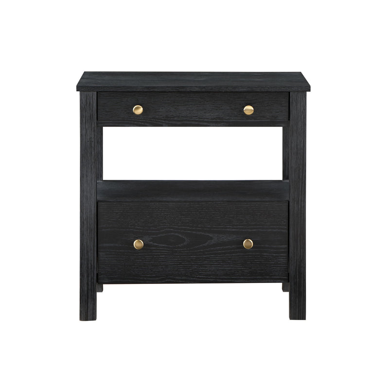 Danielle - 2 Drawer Nightstand - Black