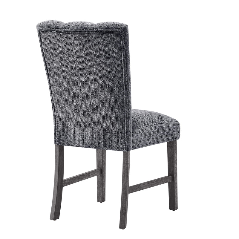 Dining Chair With Padded Seating And Back (Set of 2) - Dark Gray