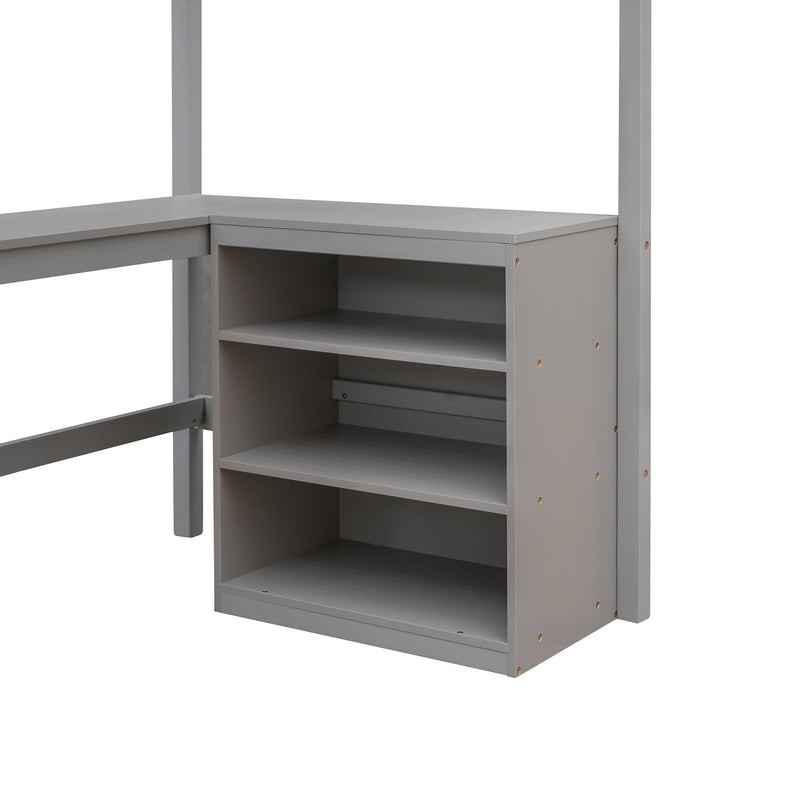 Loft Bed With Shelves With Desk