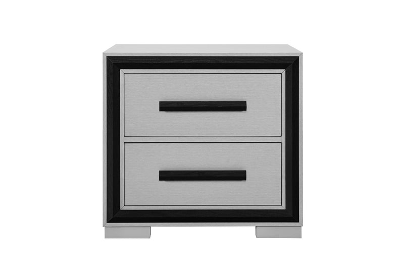 Amelia - 5 Piece Full Bedroom Set With LED, Cooler And Speaker - Black / Gray