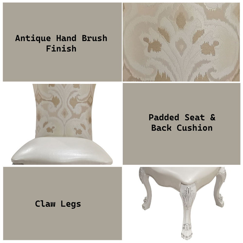 Dresden - Side Chair (Set of 2) - Fabric & Bone White