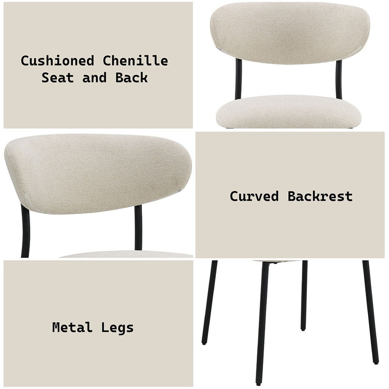 Jirina - Side Chair (Set of 2) - Beige Chenille