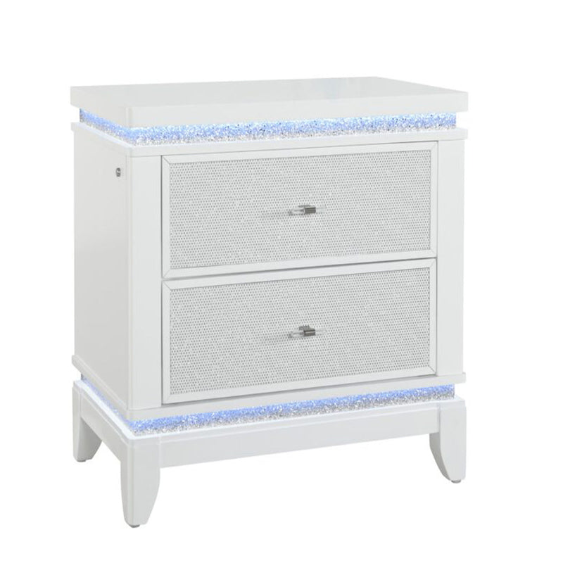 Adalid - 5 Pieces Bedroom Set With LED Lights And Glittered Detailing
