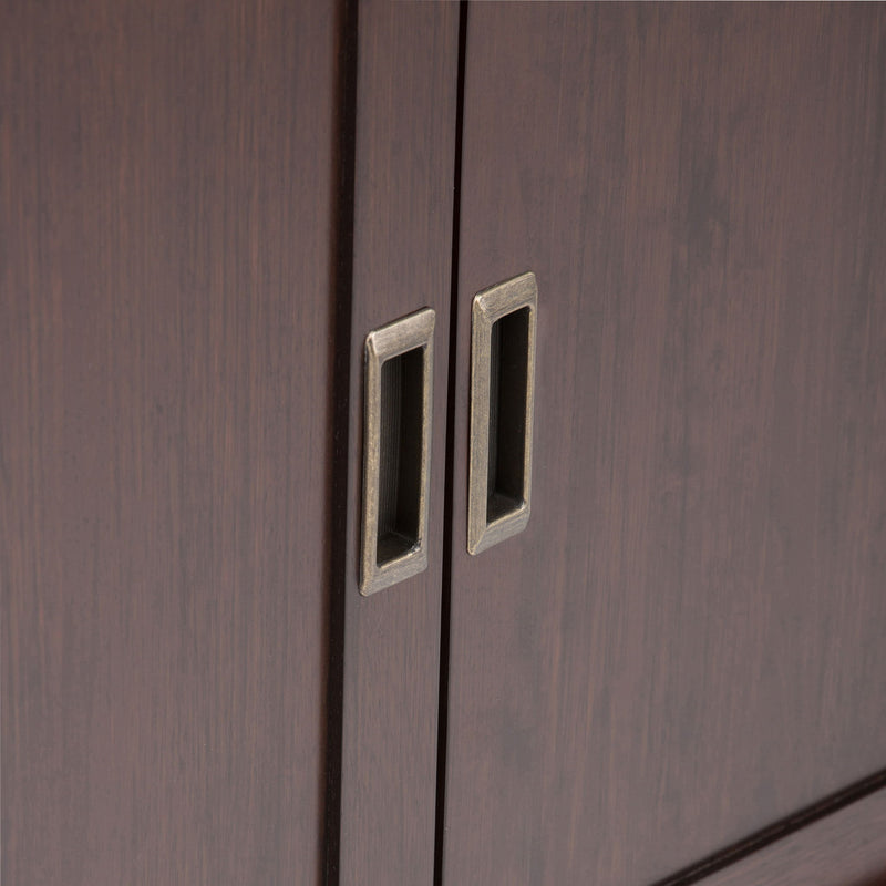 Draper - Low Storage Cabinet - Medium Auburn Brown