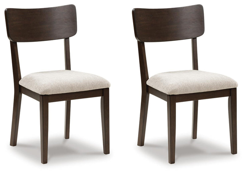 Mallenette - Silla de comedor tapizada (juego de 2) - Merlot