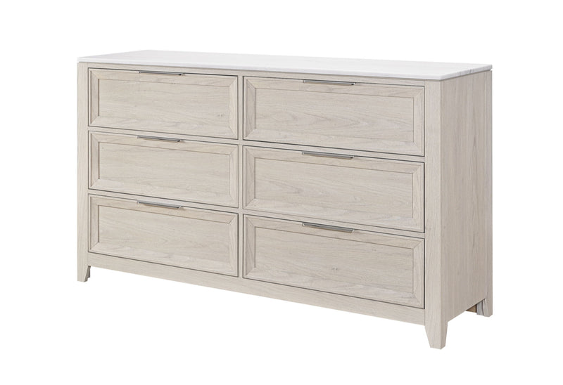 Mariah - 5 Piece Full Bedroom Set (Bed, Dresser & Mirror, Nightstand, Chest) - Beige