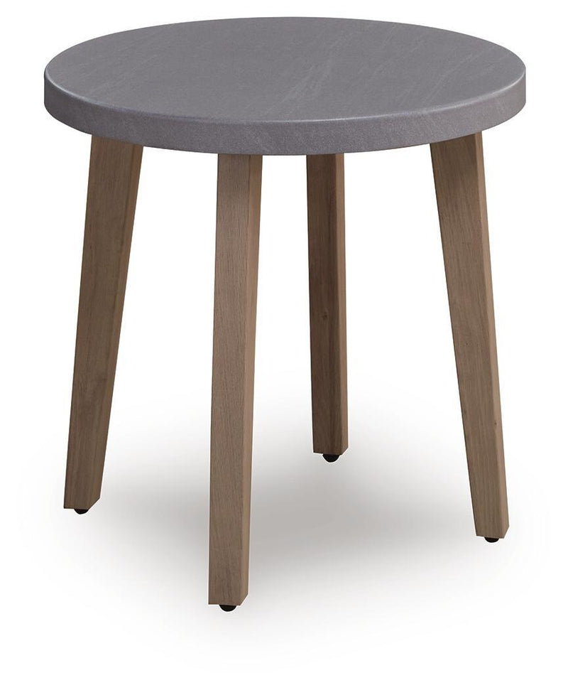 Harmony Headlands - Mesa auxiliar redonda - Natural / Gris