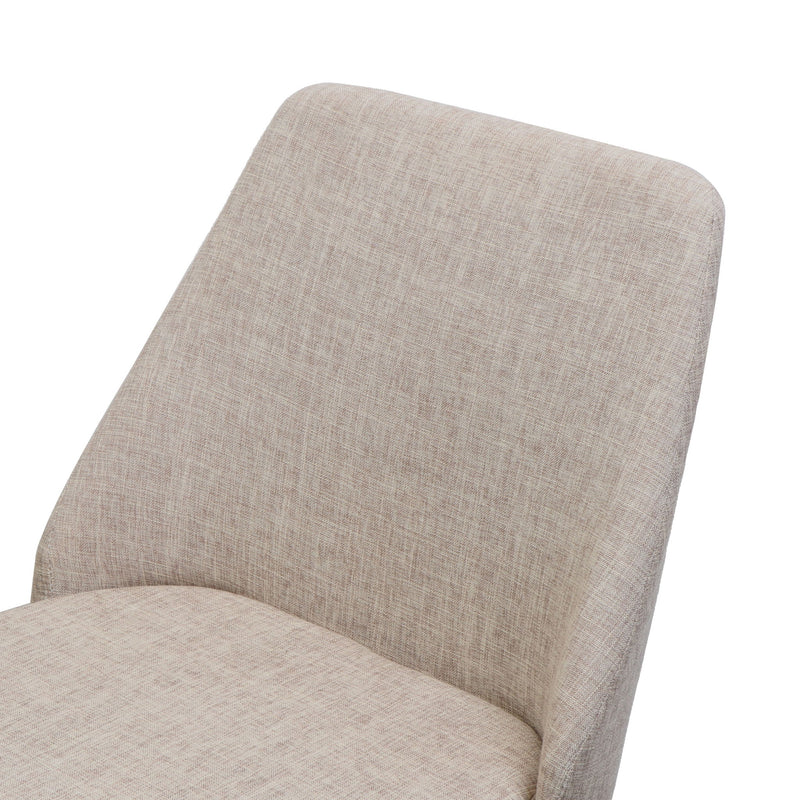 Modern Dining Chair With Iron Legs And Wood Finish